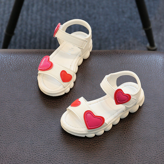 Children's Heart Design Open-Toe Velcro Sandals