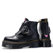 Heart Buckle Leather Ankle Boots for Women