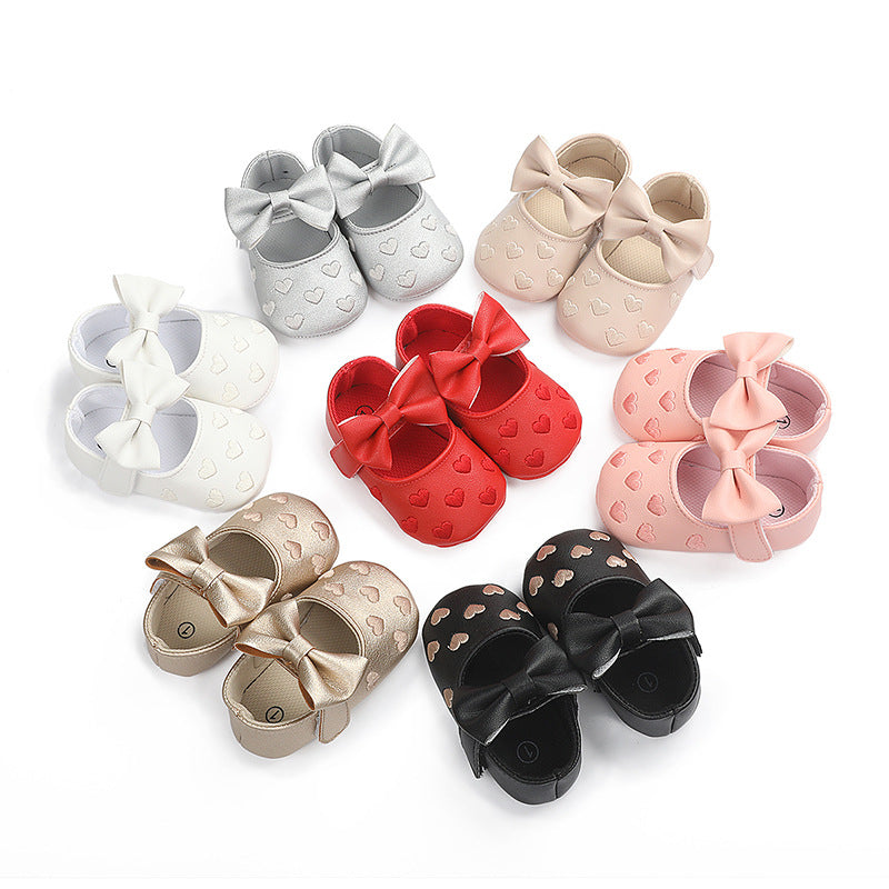 Newborn Soft Bottom Heart Shape Baby Girl Shoes