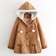 Japanese Style Forest Girl Heart Fox Embroidery Coat