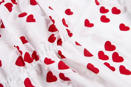 Summer Women's Heart Print Off-Shoulder Dress