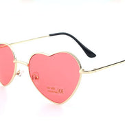 Heart-Shaped Pink Sunglasses