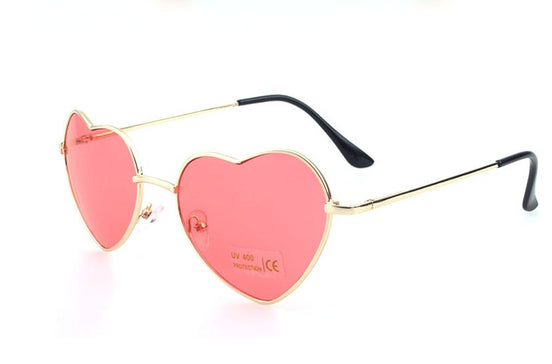 Heart-Shaped Pink Sunglasses