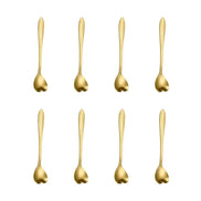 8pcs Heart Shaped Stainless Steel Spoon Set for Kitchen