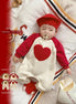 Baby Winter Fleece Romper with Heart Design (Newborn)