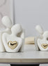Gold-Plated Heart Ceramic Ornament