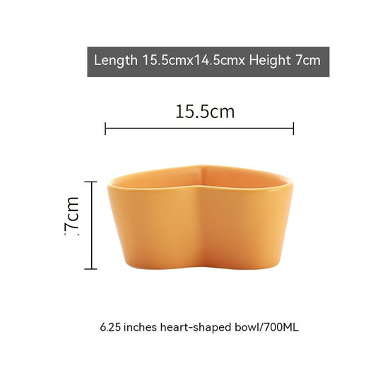 Nordic Heart-Shaped Irregular Salad Bowl