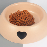 Plastic Heart-Shaped Pet Bowl for Cats and Dogs