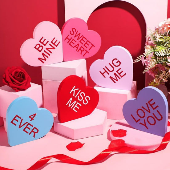 Heart Ornament Wooden Crafts Love Wedding