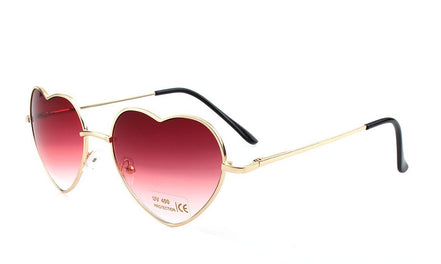 Heart-Shaped Pink Sunglasses