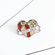 Sisters Unite Heart Brooch for Girls