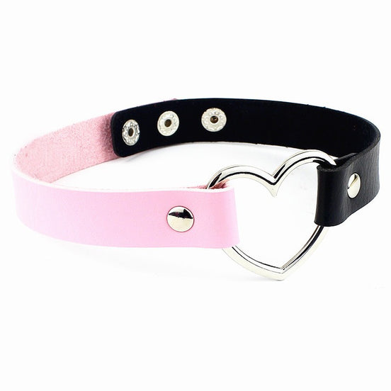 Harajuku Street Dance Heart-Shaped Choker Necklace