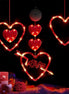 LED Valentine's Day Suction Cup Heart Curtain Light