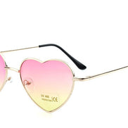 Heart-Shaped Pink Sunglasses