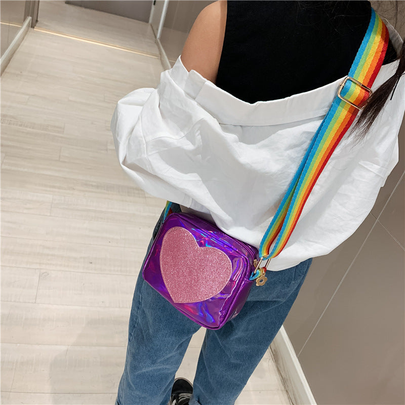 Heart-Shaped Laser Baby Shoulder Bag
