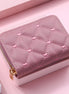 Cute Embroidered Heart PU Wallet and Card Holder