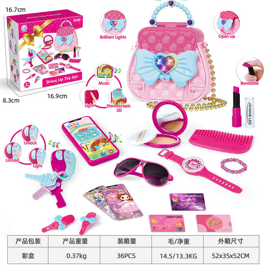 Kids Pretend Makeup Toy Set with Handbag (Cross-Border Supply)