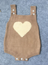 2020 New Children's Knit Star Heart Overalls Romper