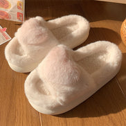 Lovely 3D Heart Cotton Slippers for Women