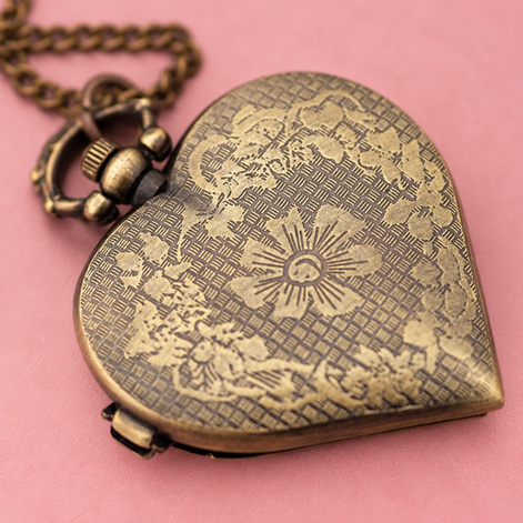 Time After Time Heart Watch Necklace