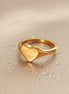 Wind heart ring, ooth and versatile heart ring, wind plated 18k heart ring decoration