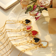 Exaggerated Love Peach Heart Chain Necklace