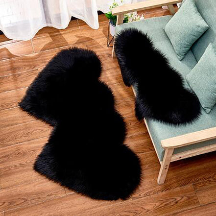 Custom Plush Heart-Shaped Stair Carpet for Decor