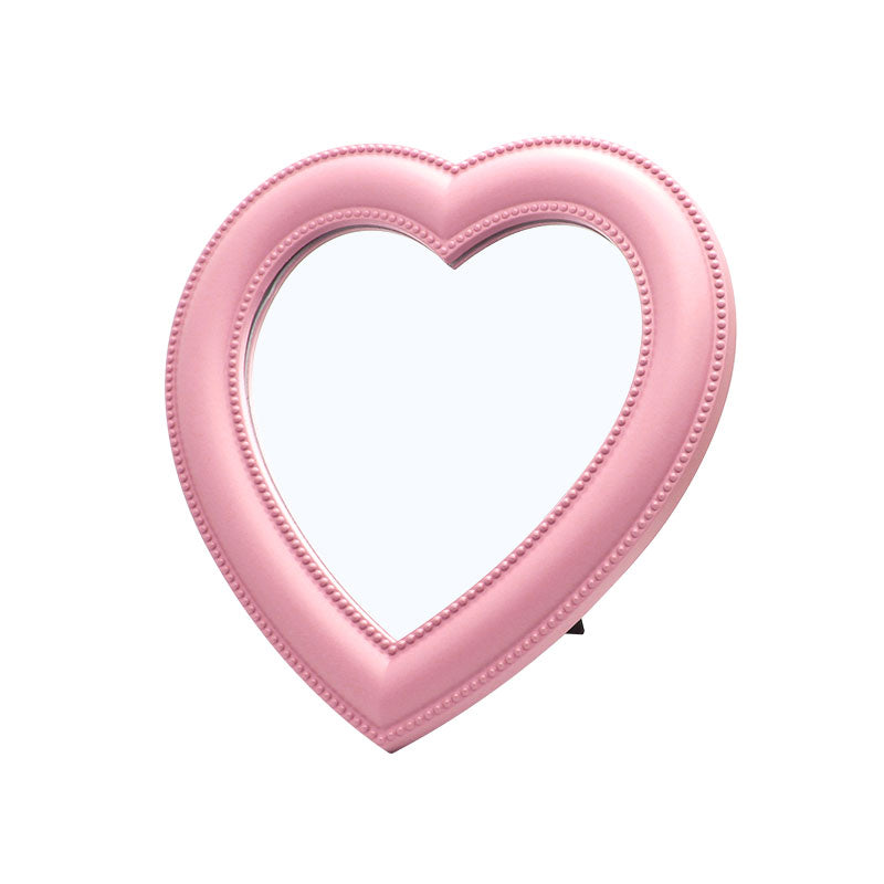 Heart-Shaped Wall-Mounted Tabletop Decorative Mirror