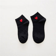 Heart Pattern Women's Cotton Short Socks