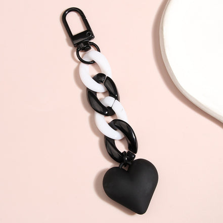Handmade Heart Shaped Acrylic Keychain Pendant Accessories