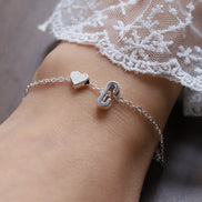 Fashionable Alloy Heart Letter Bracelet for Wholesale