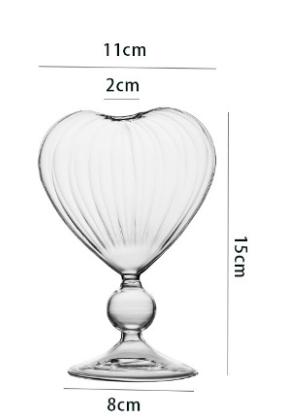 Heart-Shaped Cocktail Glass - Creative Japanese Design