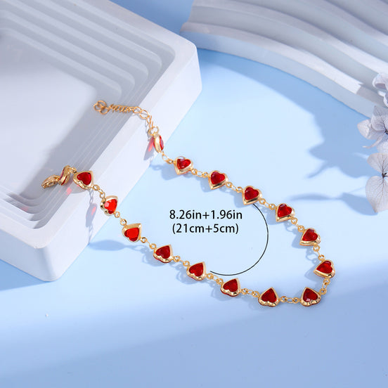 Candy Color Heart Beaded Bracelet