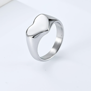 Unisex Titanium Steel Heart Shaped Love Ring