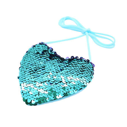 Mermaid Sequin Kids' Crossbody Heart Bag (Wholesale)