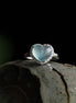 Heart-shaped Ice-like Chalcedony Women's Ring