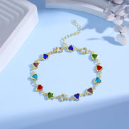 Candy Color Heart Beaded Bracelet