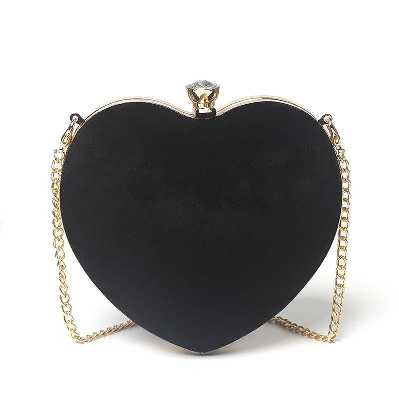 Heart-Shaped Chain Handbag, Shoulder Crossbody Bag