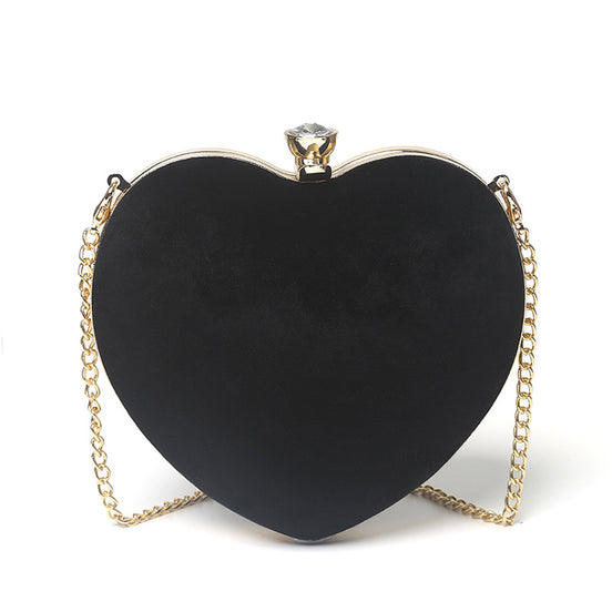 Heart-Shaped Chain Handbag, Shoulder Crossbody Bag