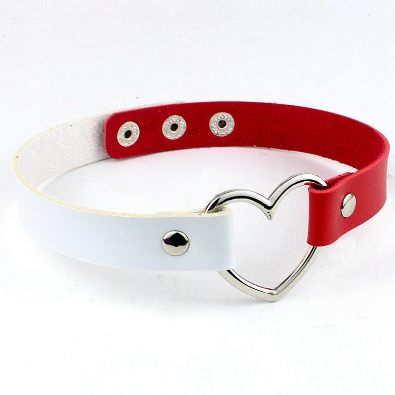 Harajuku Street Dance Heart-Shaped Choker Necklace