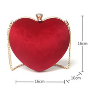 Heart-Shaped Chain Handbag, Shoulder Crossbody Bag