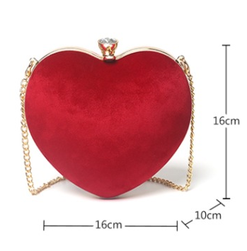 Heart-Shaped Chain Handbag, Shoulder Crossbody Bag