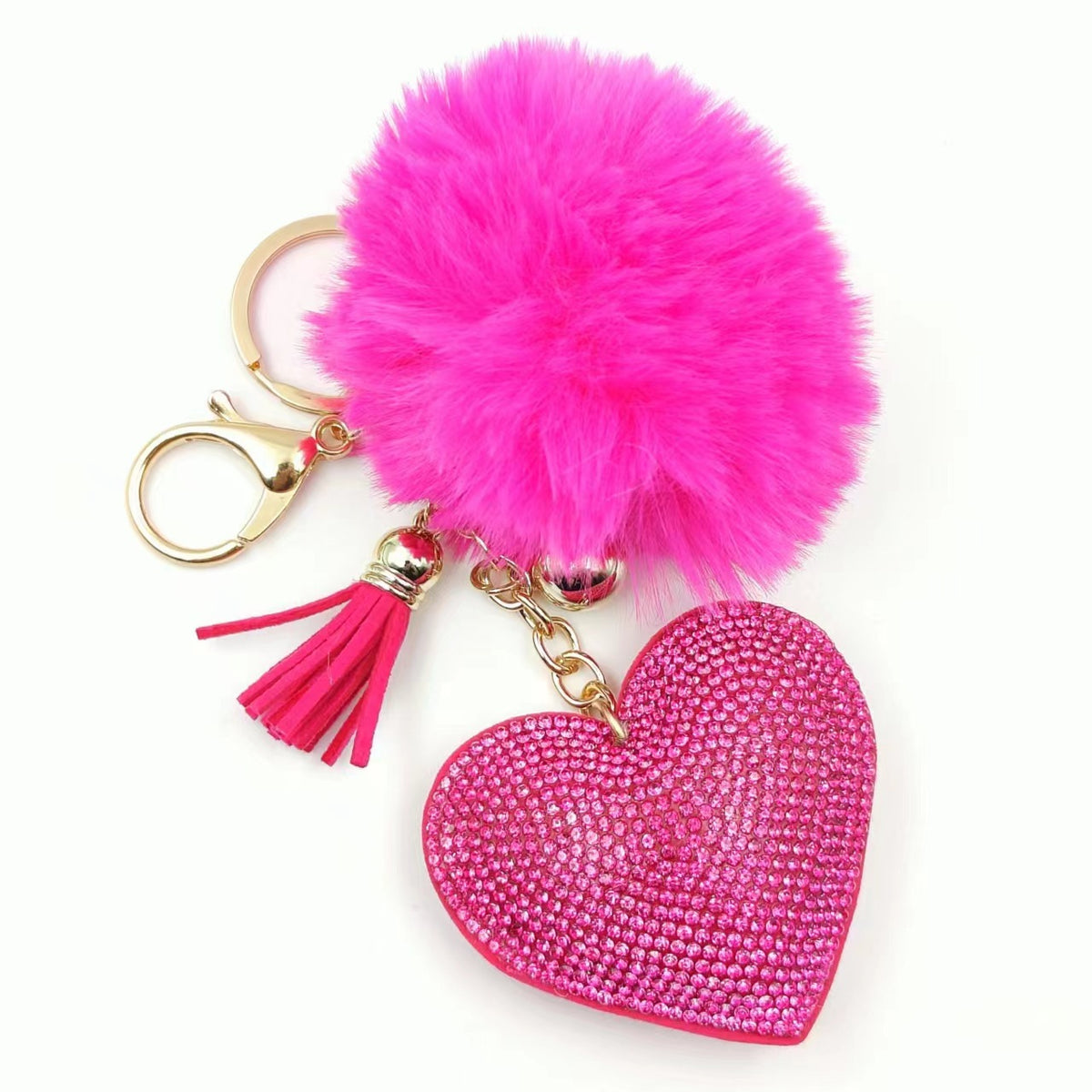Heart-shaped keycha, bags, pendants, hairball accessories, car pendants