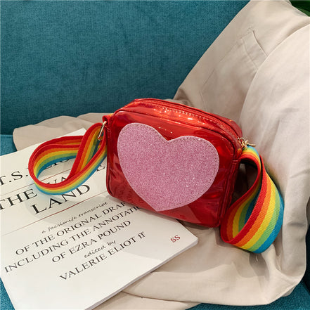 Heart-Shaped Laser Baby Shoulder Bag