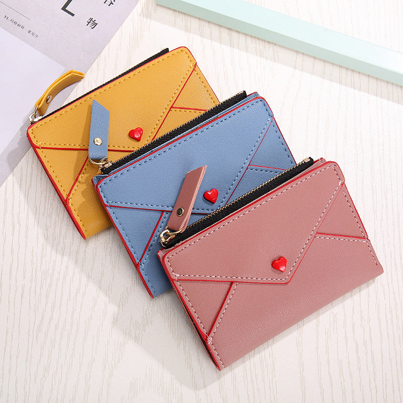Heart-Shaped PU Card Bag for Women