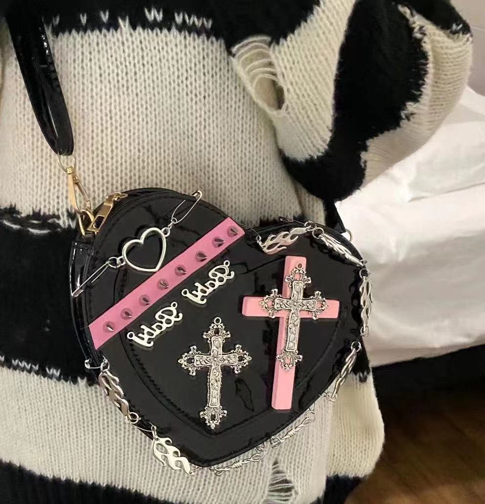 Heart Shaped Crossbody Bag with Unique Design