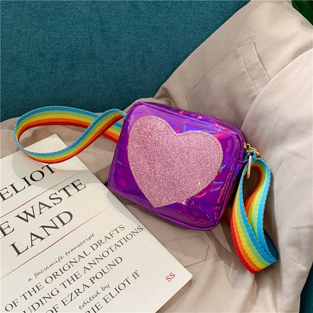 Heart-Shaped Laser Baby Shoulder Bag