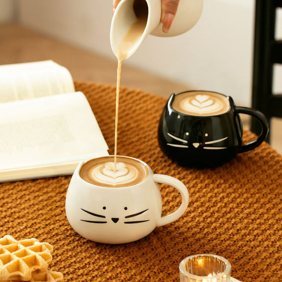 Cute cat ceramic mug