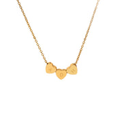 Heart-shaped letter necklace
