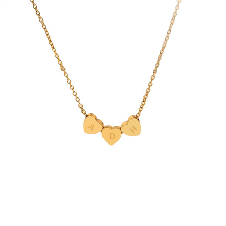 Heart-shaped letter necklace